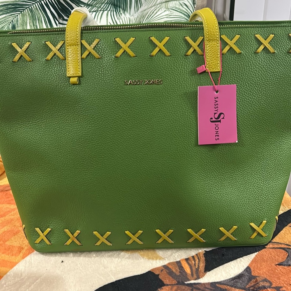 Sassy Jones Ariane Leather Tote